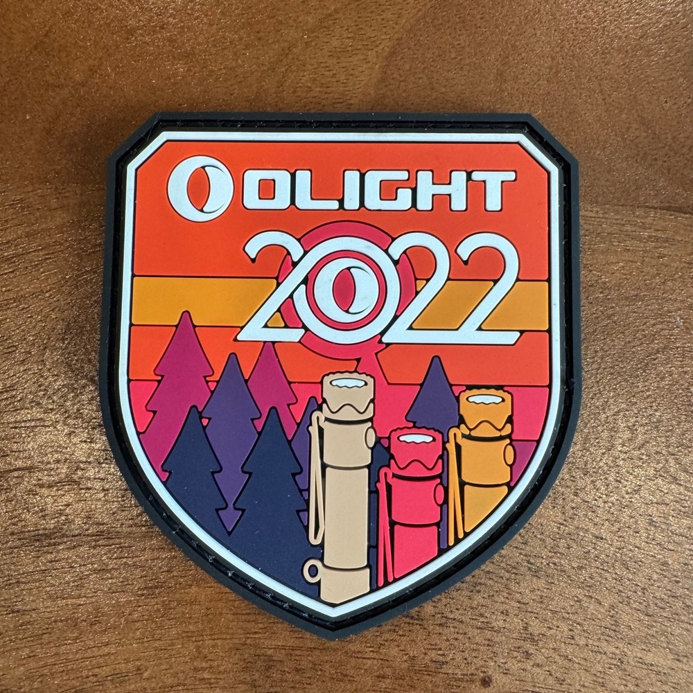 Olight 2022 Anniversary Morale Patch PVC Hook and Loop EDC Sunset Flashlight